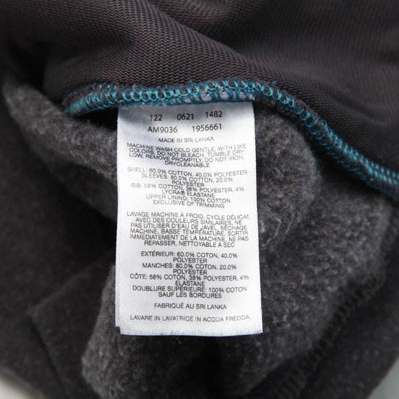 Columbia Hoodie Mens XL Blue Gray Colorblock Pullover Fleece Lined Logo Sleeve - Picture 6 of 11